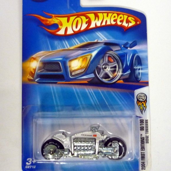 Hot Wheels Dodge Tomahawk #080 First Editions 80/100 White Die-Cast Cycle 2004 - Picture 1 of 1